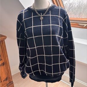 Elisabeth by Liz Claiborne Grid Knit Sweater 
🤍
